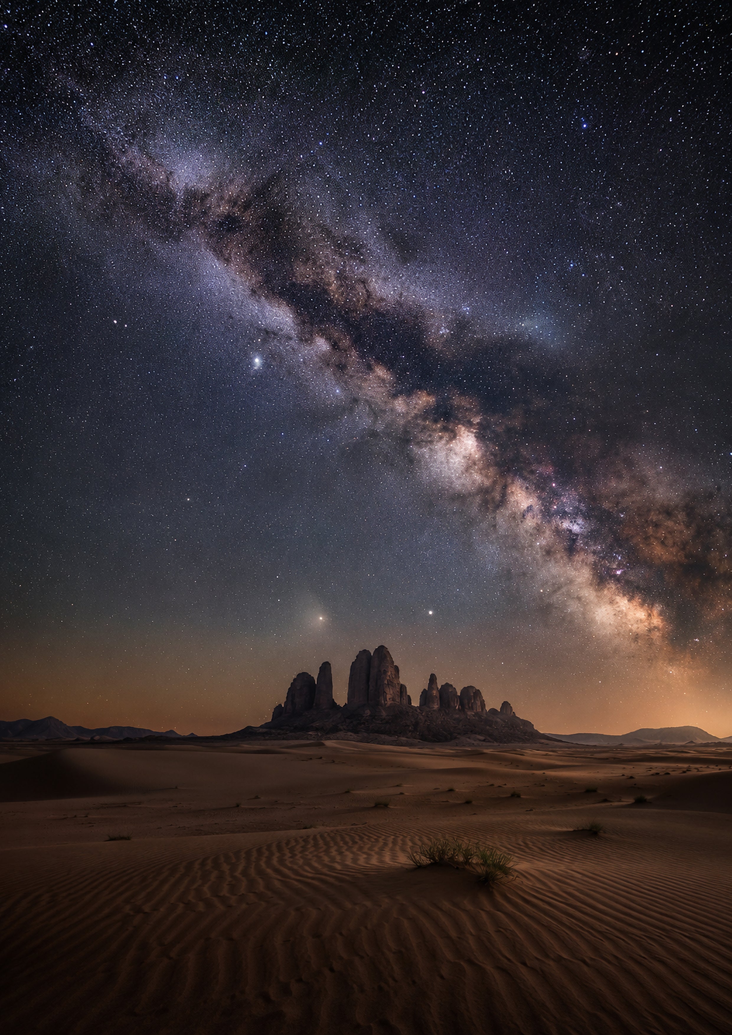 Milky Way Over Desert Dunes space wall art print by towelme