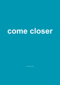 Come Closer funny typography wall print in Blue by PosterMe.shop