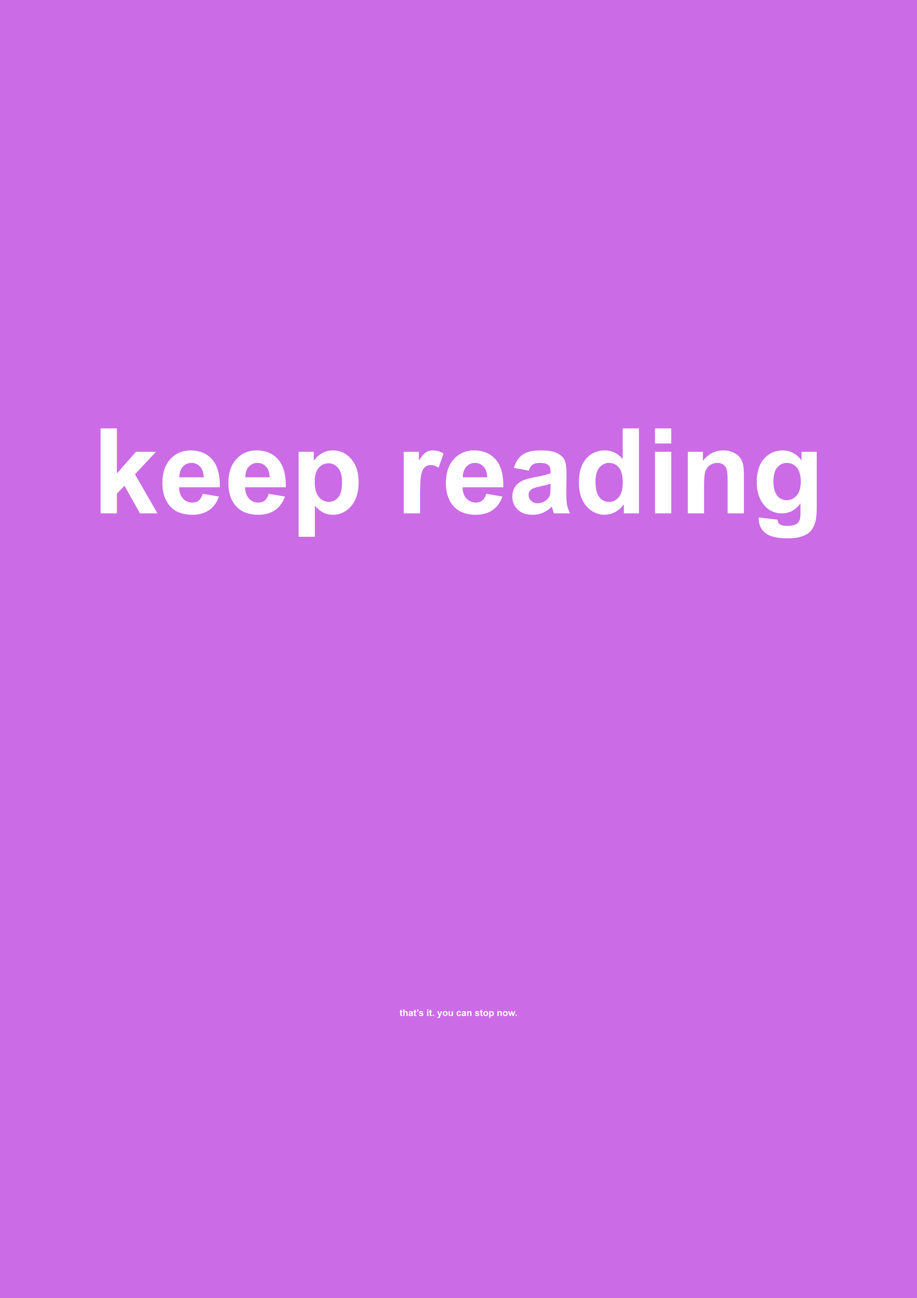Keep Reading funny typography wall print in Purple by PosterMe.shop