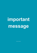 Important Message funny typography wall print in Blue by PosterMe.shop