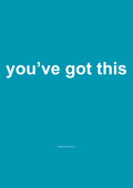 You've Got This funny typography wall print in Blue by PosterMe.shop