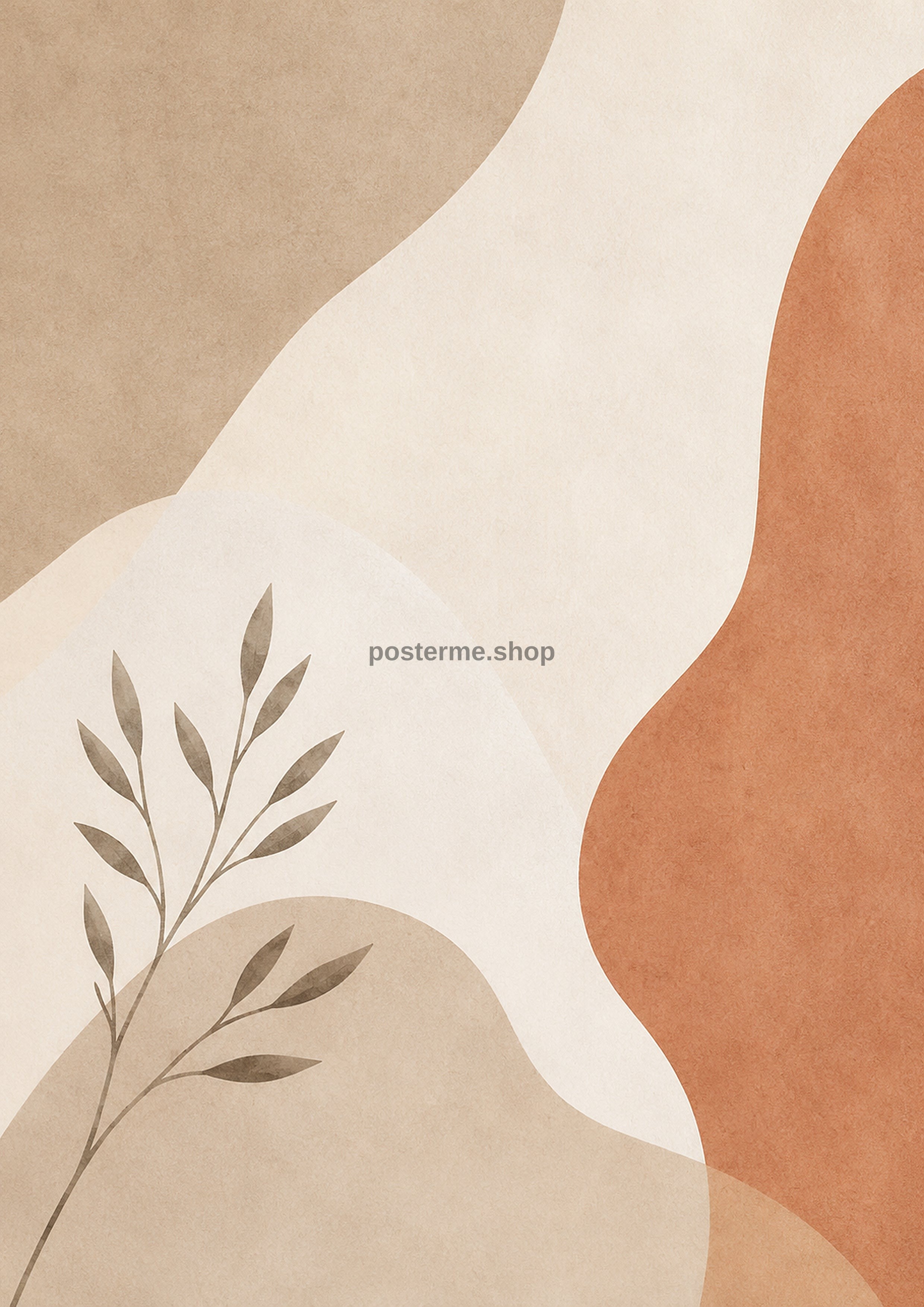 Soft Earth Tones In Abstract Form minimalist abstract print by towelme