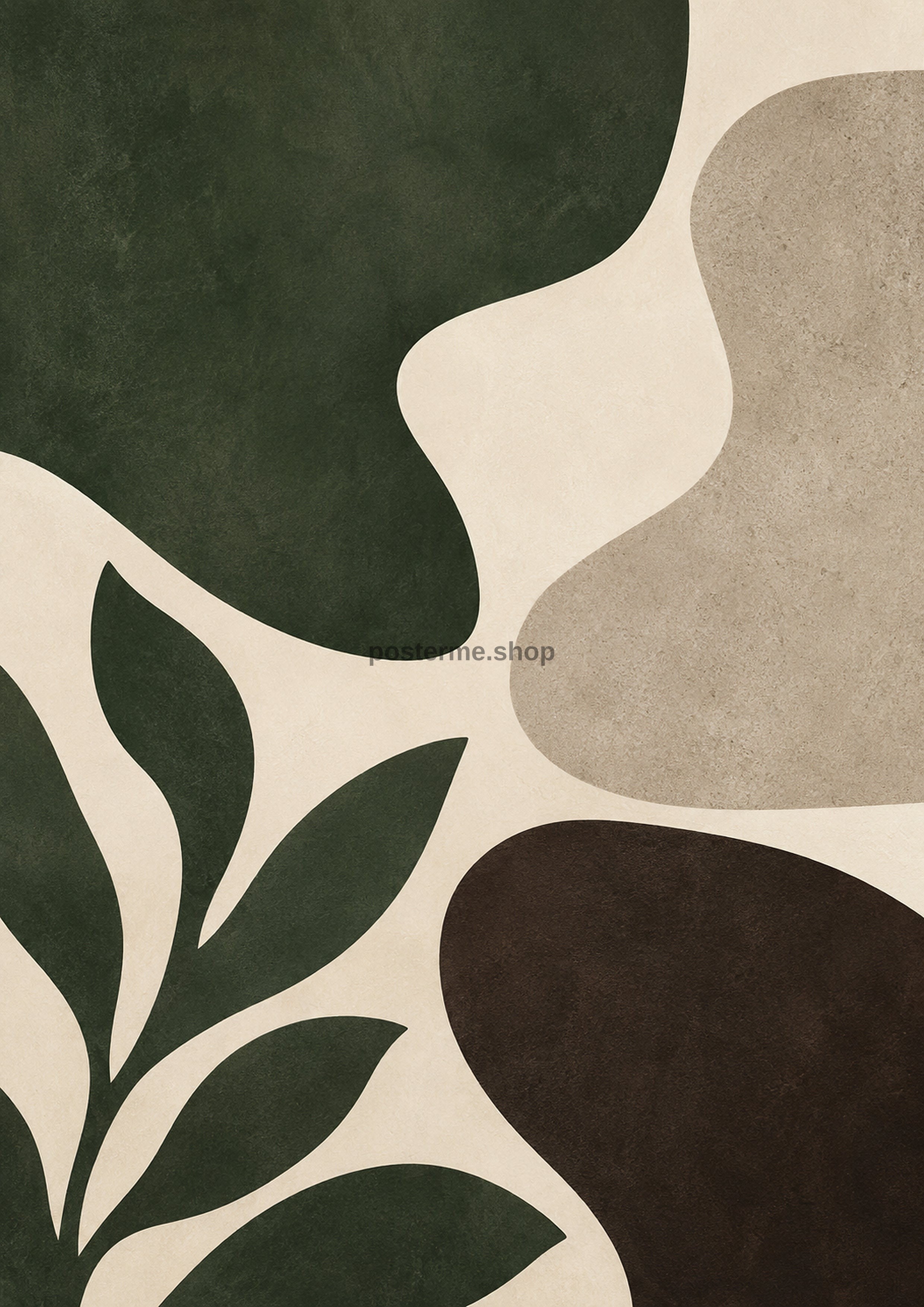 Organic Shapes And Earthy Tones minimalist abstract print by towelme