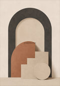 Abstract Architectural Arch With Geometric Forms minimalist abstract print by towelme