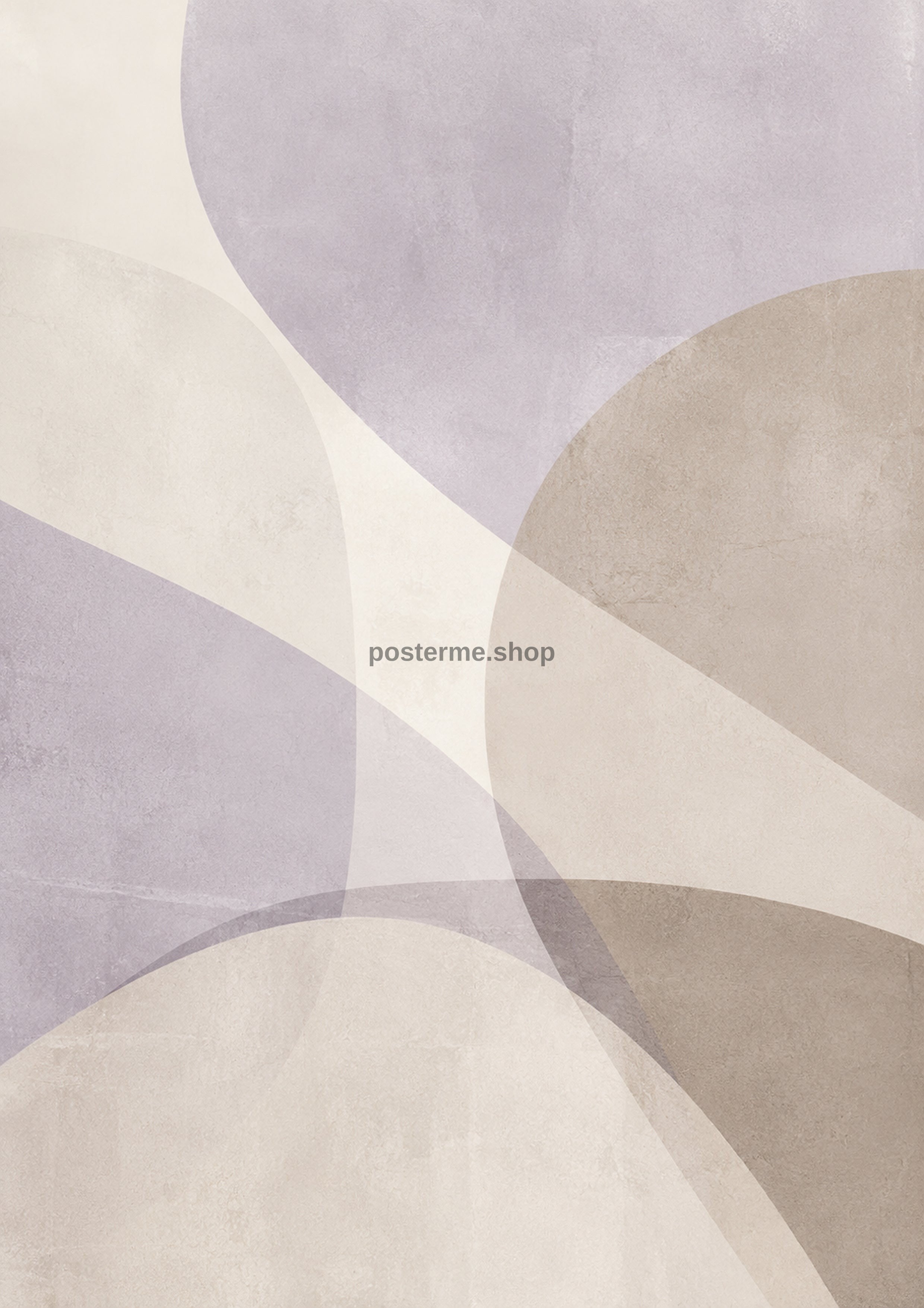Soft Curves And Muted Tones minimalist abstract print by towelme