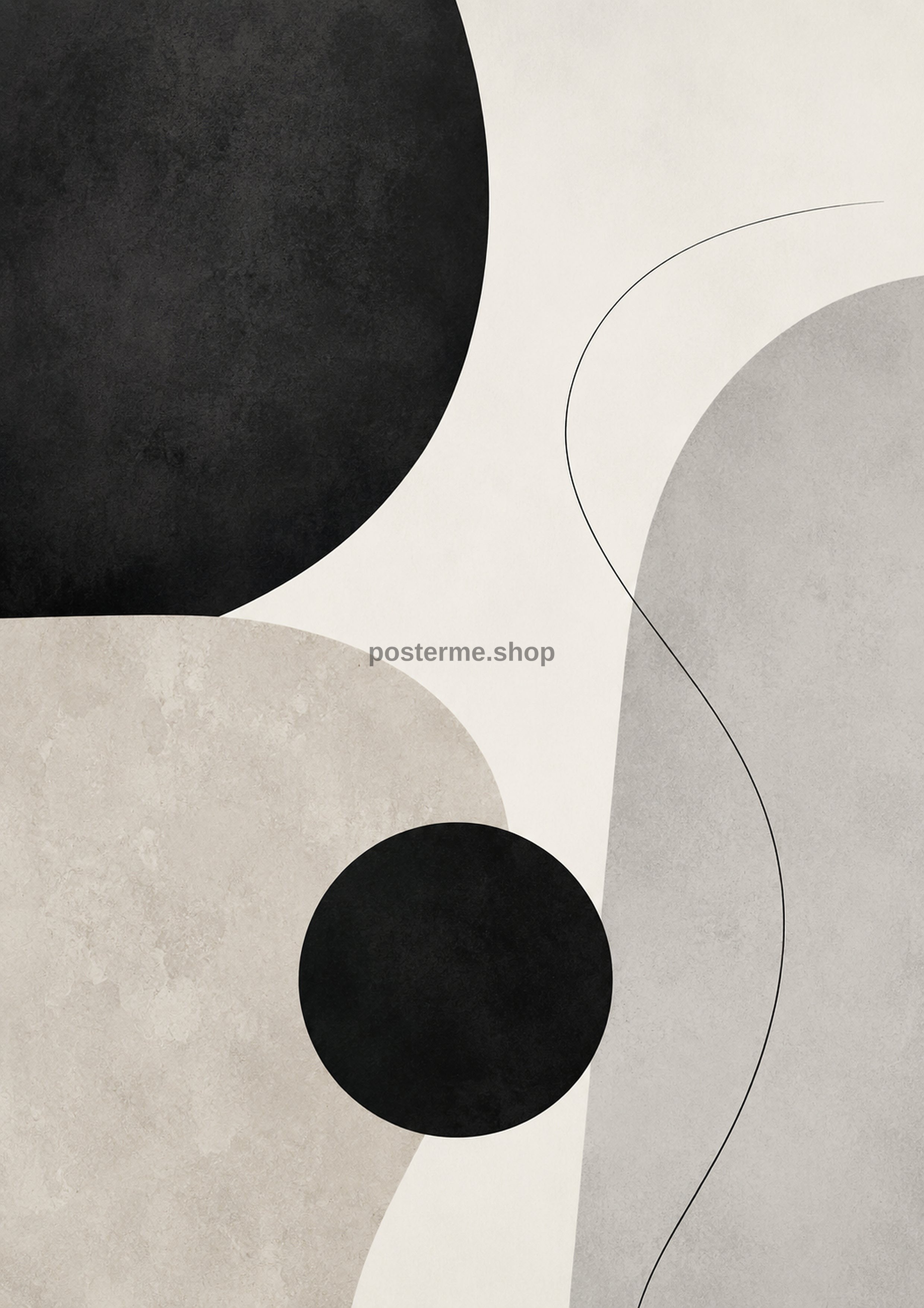 Minimalist Monochrome Abstract Composition minimalist abstract print by towelme