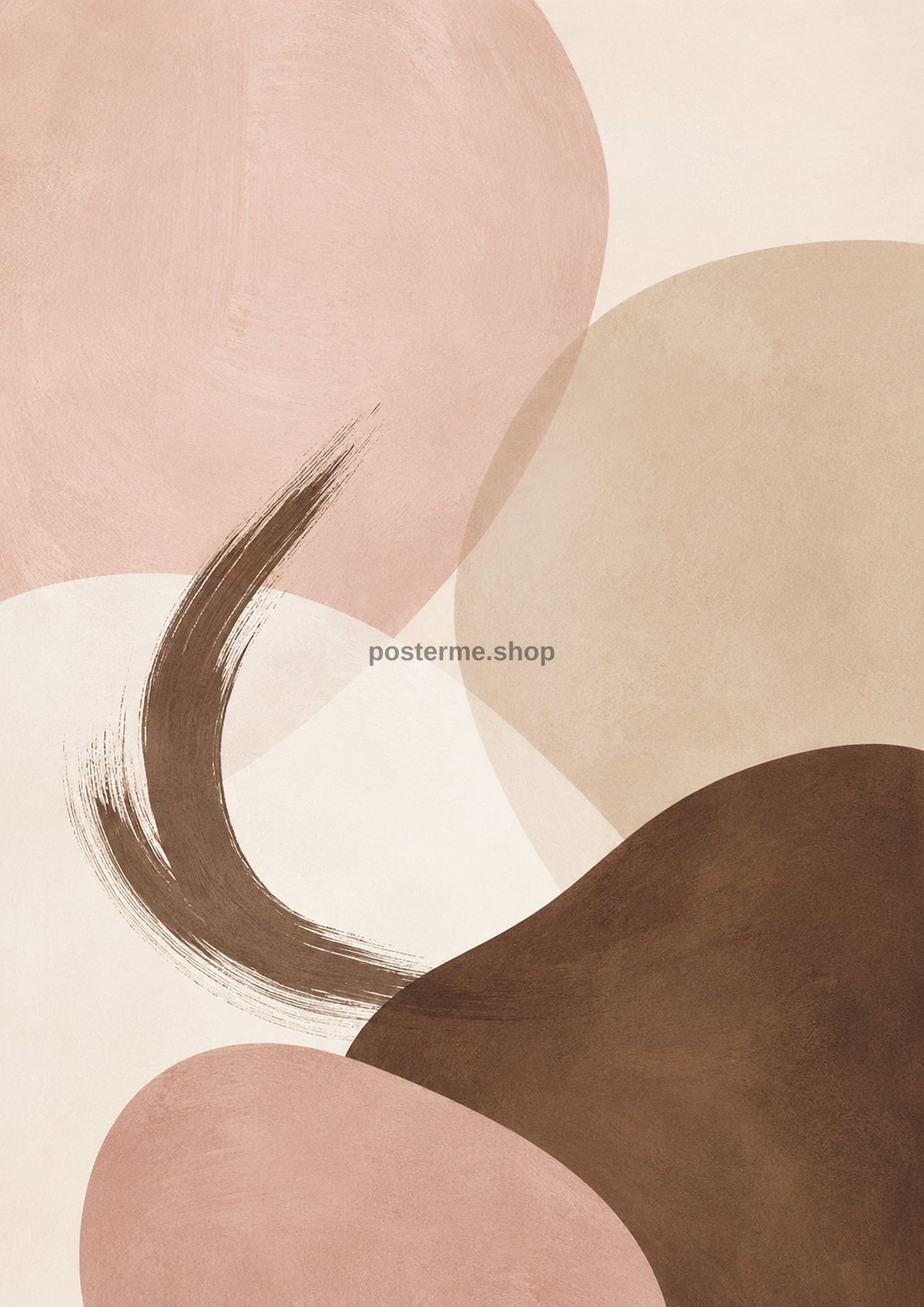 Serene Abstract Composition In Soft Tones minimalist abstract print by towelme