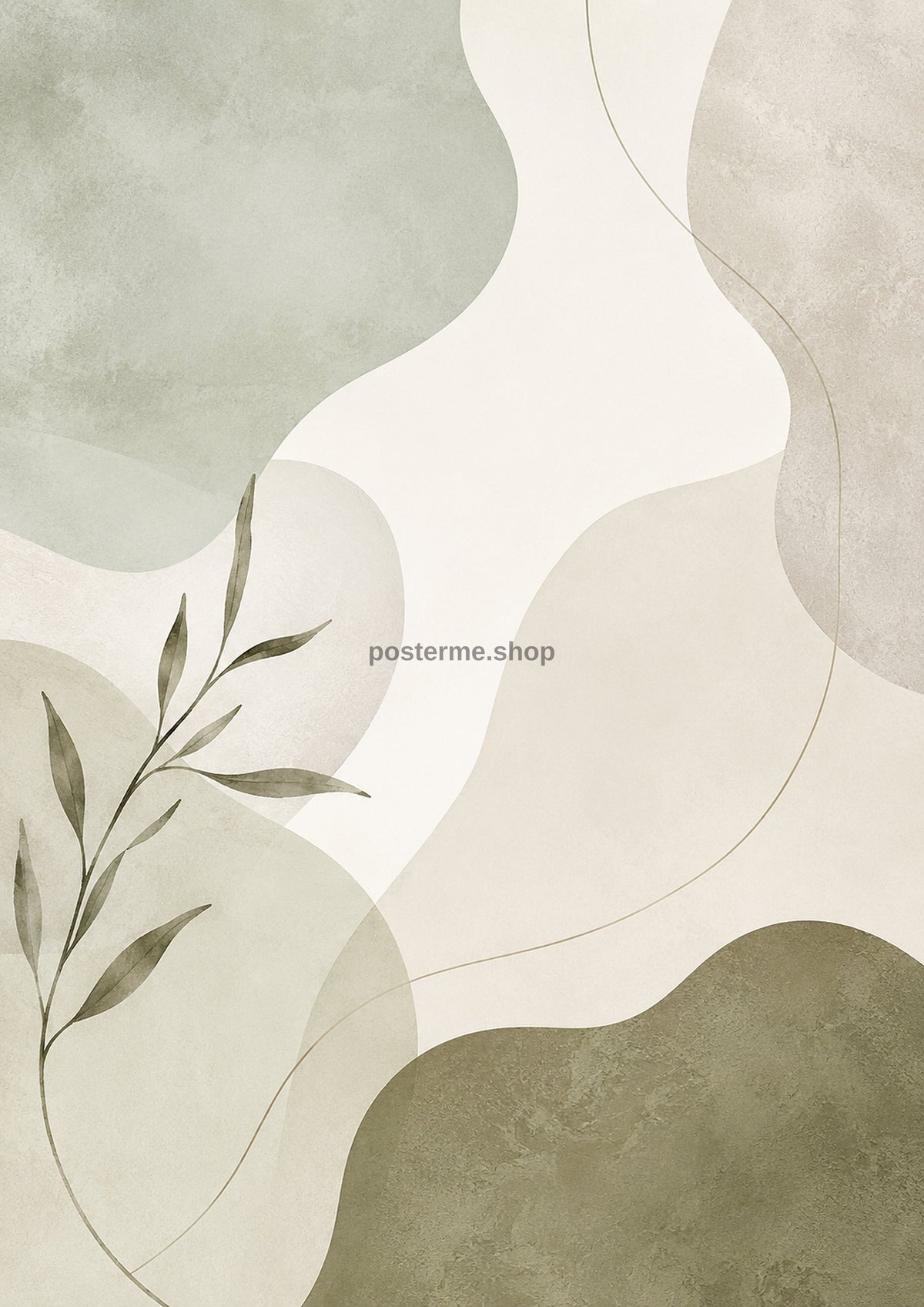 Minimalist Botanical Abstract Composition minimalist abstract print by towelme
