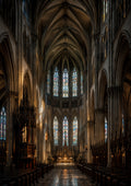 Gothic Cathedral and Stained Glass architecture art print by towelme