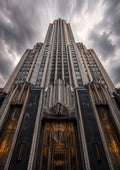 Art Deco Grandeur under Stormy Skies architecture art print by towelme