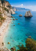 Sunny Coastal Cove With Turquoise Waters coastal art print by towelme