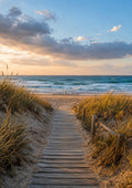 Coastal Pathway At Sunset coastal art print by towelme