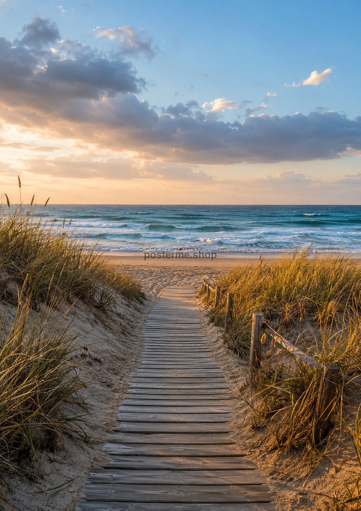 Coastal Pathway At Sunset coastal art print by towelme