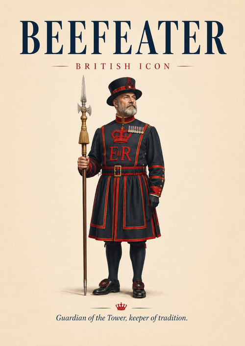 Beefeater: Guardian of Tradition classic British icon art print by towelme
