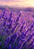 Provence Lavender at Violet Dawn botanical wall print by towelme