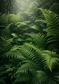 Fern Forest in Morning Mist botanical wall print by towelme