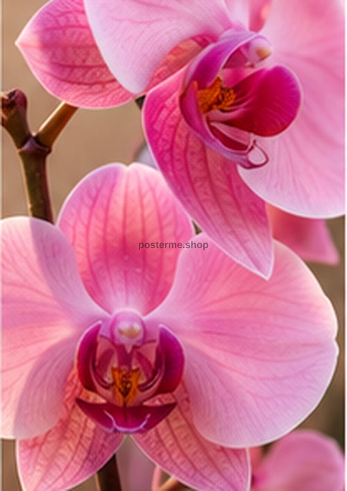 Blush Phalaenopsis Orchid Portrait botanical wall print by towelme