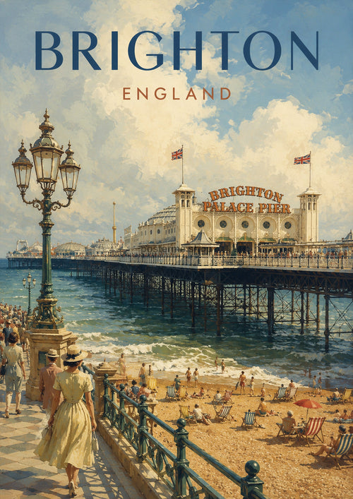 Brighton Palace Pier on a Sunny Day British travel art print by towelme