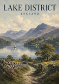 Lake District Serenity in Autumn Light British travel art print by towelme