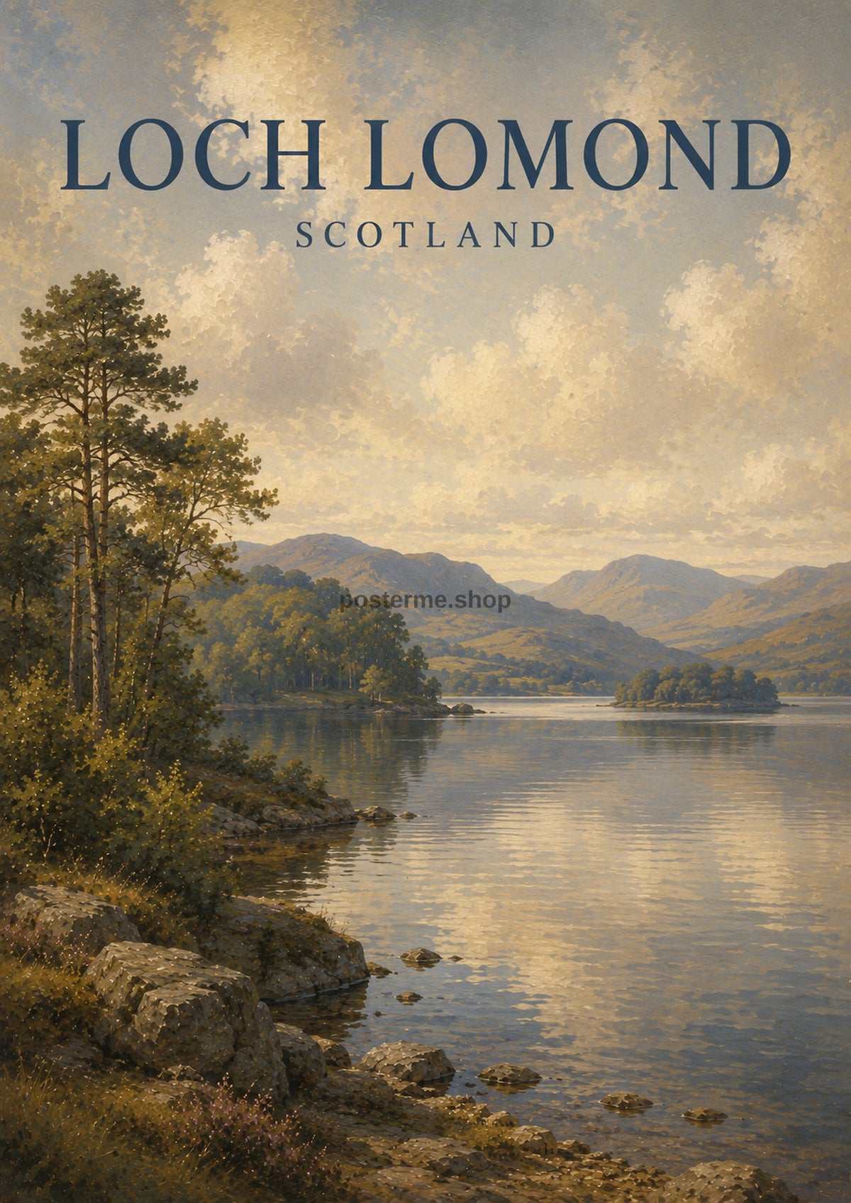 Loch Lomond: Scottish Serenity British travel art print by towelme