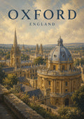 Oxford City in Golden Light British travel art print by towelme
