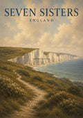 Seven Sisters Cliffs British travel art print by towelme