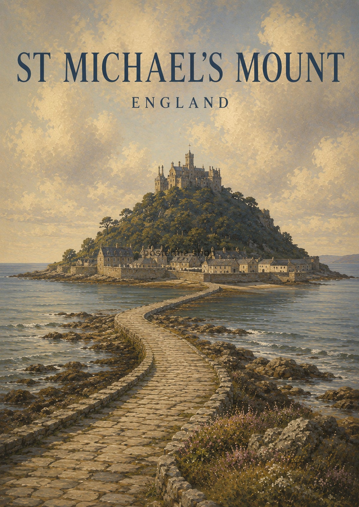 St Michael's Mount British travel art print by towelme
