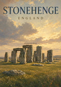 Stonehenge Under Luminous Skies British travel art print by towelme
