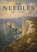The Needles Coastal Scene British travel art print by towelme