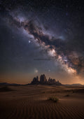 Milky Way Over Desert Dunes space wall art print by towelme