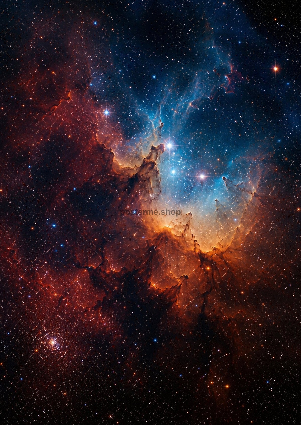 Vibrant Nebula And Starry Expanse space wall art print by towelme
