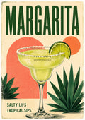 Margarita Salty Lips Tropical Sips cocktail art print by towelme