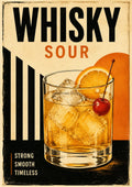 Whisky Sour Strong Smooth Timeless cocktail art print by towelme