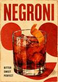 Negroni Bitter Sweet Perfect cocktail art print by towelme