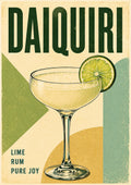 Daiquiri Lime Rum Pure Joy cocktail art print by towelme