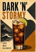 Dark and Stormy Spicy Sea Breeze cocktail art print by towelme