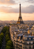 Golden Hour View Of Paris Rooftops city wall art print by towelme