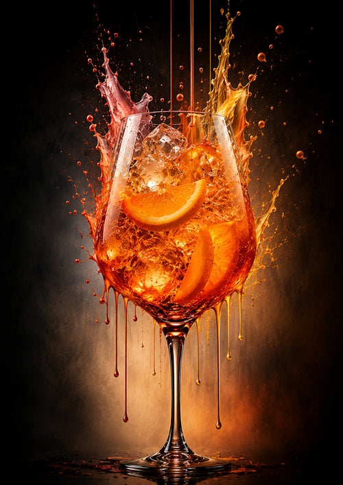 Amber Citrus Spritz drinks and bar wall print by PosterMe.shop