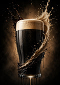 Cream-Head Stout in Motion drinks and bar wall print by PosterMe.shop