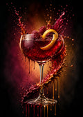 Ruby Cocktail with Citrus Twist drinks and bar wall print by PosterMe.shop