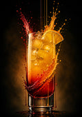 Tequila Sunrise Splash drinks and bar wall print by PosterMe.shop