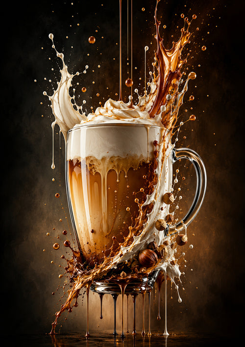 Coffee and Cream Cascade drinks and bar wall print by PosterMe.shop