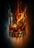 Whiskey and Orange Peel drinks and bar wall print by PosterMe.shop