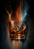 Whiskey in Painted Motion drinks and bar wall print by PosterMe.shop