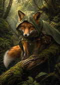 Fox Rogue of the Mosswood fantasy creature wall print by PosterMe.shop