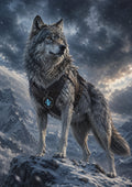 Dire Wolf of the Storm Highlands fantasy creature wall print by PosterMe.shop