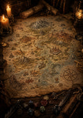 The War Room Map of the Known Realms fantasy map and artefact wall print by PosterMe.shop