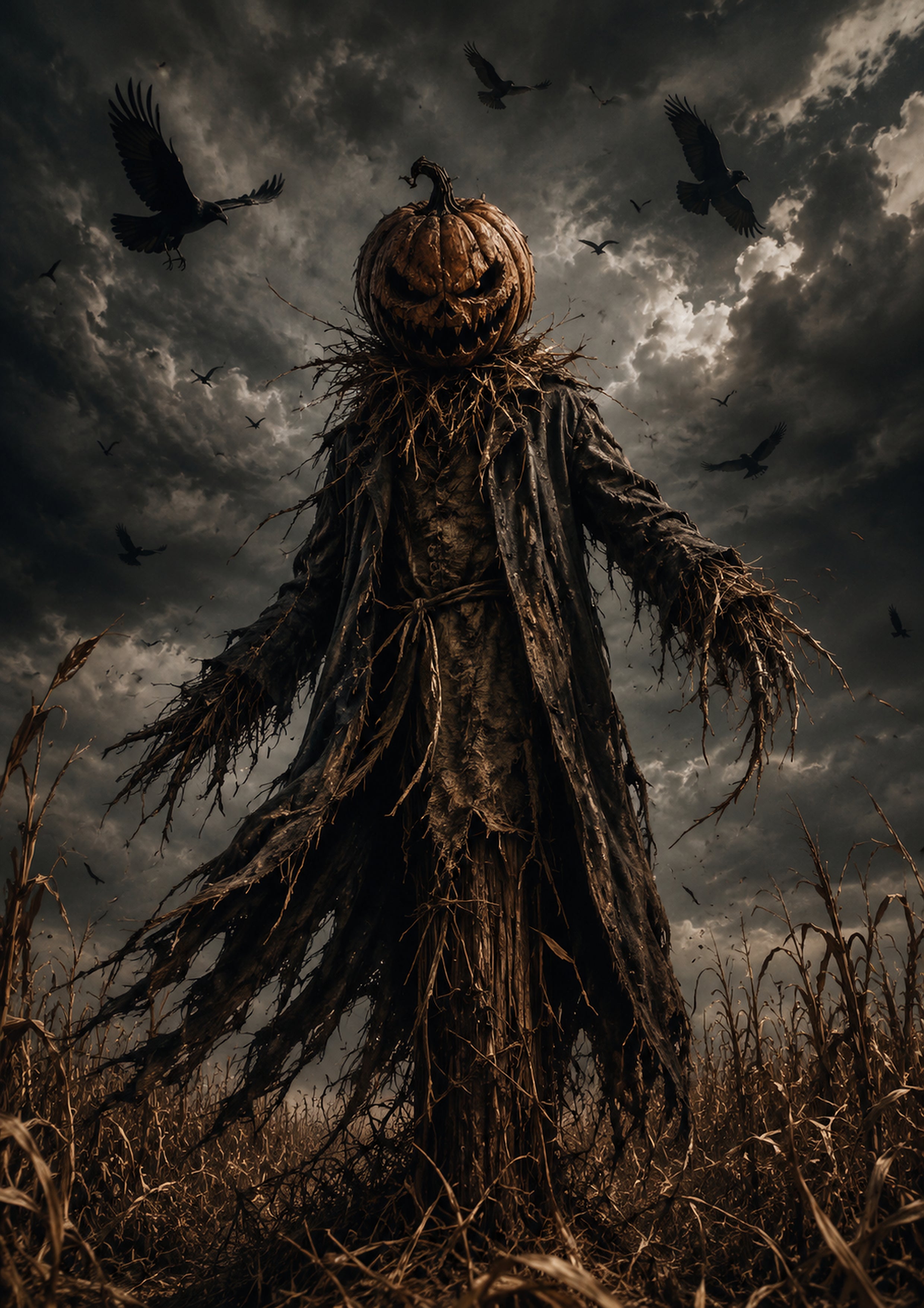 The Blackfield Scarecrow Halloween and gothic horror wall print by PosterMe.shop