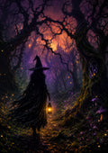The Witch's Lantern Path Halloween and gothic horror wall print by PosterMe.shop