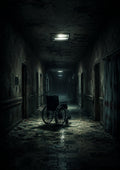 The Empty Wheelchair in Ward Thirteen Halloween and gothic horror wall print by PosterMe.shop